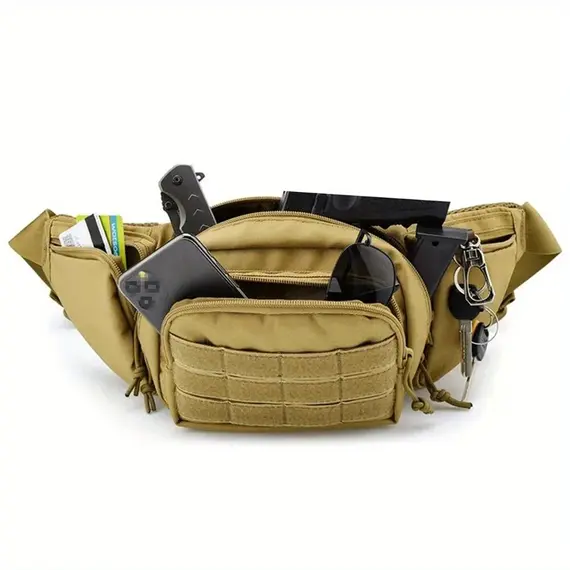 Men Waist Fanny Pack Belt Bag Tactical Military Motorcycle Rider Sports Climb Camping Nylon Male Tool Sling Chest Hip Bum Bag