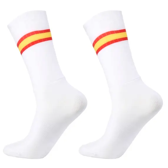 Anti Slip Silicone Summer Aero Socks Whiteline Cycling Socks Men Bicycle Sport Running Bike Socks Calcetines Ciclismo