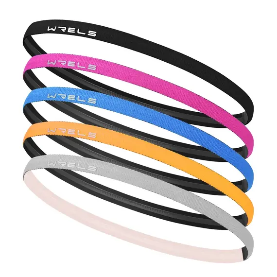 2PCS Sport Headband Anti-slip Cycling Hairband Elastic Silicone Headband for Fitness Gym Outdoor Women Men Lightweight Sweatband