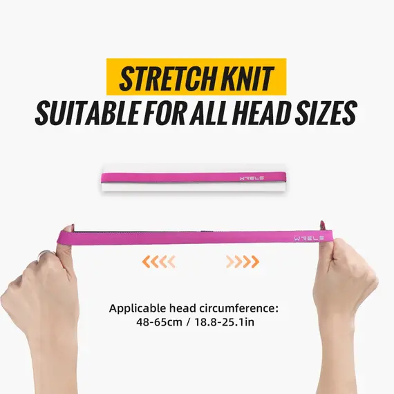 2PCS Sport Headband Anti-slip Cycling Hairband Elastic Silicone Headband for Fitness Gym Outdoor Women Men Lightweight Sweatband