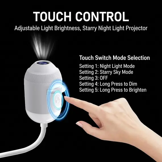 HD Holographic Night Light 2-in-1 Galaxy Star Design Projector with Eye Protection USB Powered for Bedroom Car Perfect Christmas