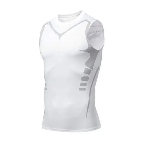 New Summer Fitness Compression Shirt For Men Shaping Sleeveless Therapy Vest Male Ice-Silk Compression Tank Tops Body Shapewear