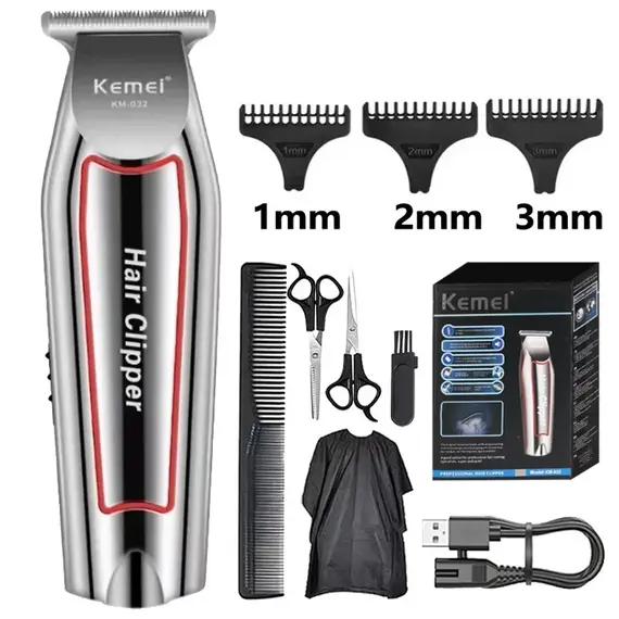 Kemei Professional Hair Trimmer Electric Beard Trimmer For Men Hair Clipper Hair Cutter Machine Haircut Grooming Kit KM-032
