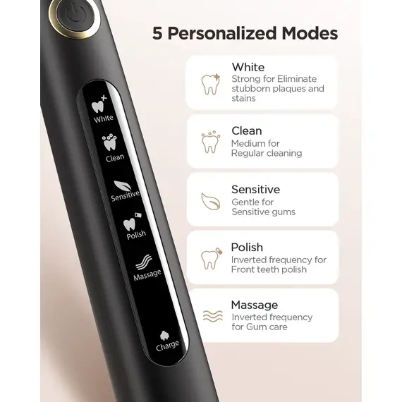 Fairywill Electric Sonic Toothbrush USB Charge FW-507 Rechargeable Waterproof Electronic Tooth Brushes Replacement Heads Adult