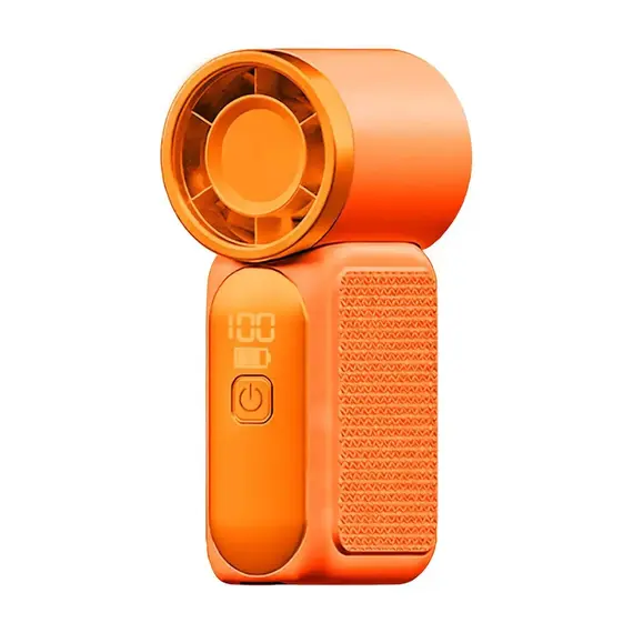 Handheld Mini Fan 5 Speed Adjust Type C Rechargeable Portable Fan Digital Display Desktop Fan Outdoor Use