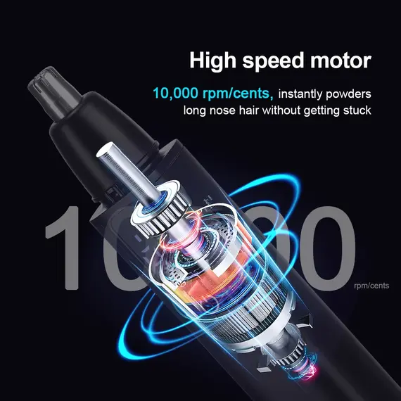 Electric Nose Hair Clipper Rechargeable Automatic Shaving Nose Trimmer Unisex Professional Washable Painless Nose Hair Trimmer