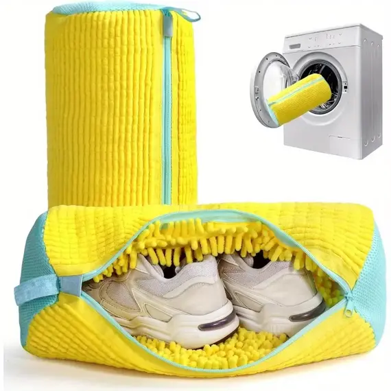 Durable Shoe Washing Machine Bag for All Shoe Types with Zipper for Sneakers and Casual Shoes Laundry  Reusable Shoe Wash Bag