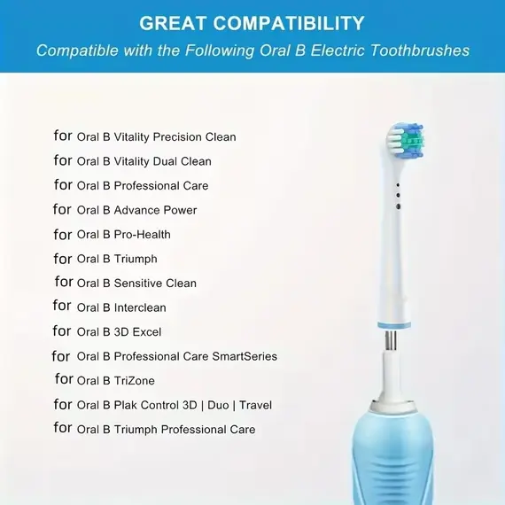 4/12/16Pcs Replacement Toothbrush Heads Compatible with Oral-B Braun Professional Electric Toothbrush Heads Brush Heads