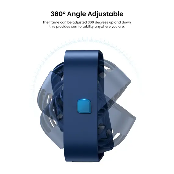 TOPK Mini Portable Fan USB Desk Fan Table Strong Airflow &Quiet Operation 3 Speed Wind 360°Rotatable Standing fans for room Home