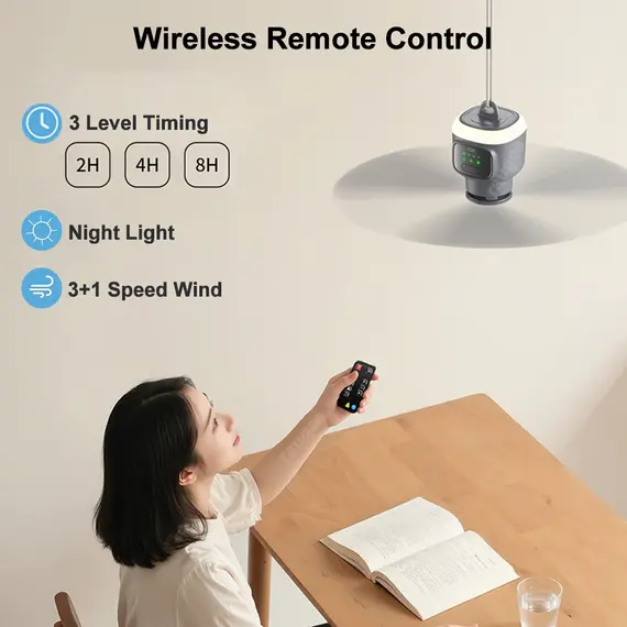 12000mAh Ceiling Fans Portable Camping Fan Tent Air Circulator Cooler Outdoor Rechargeable Electric Fan LED Light Remote Control