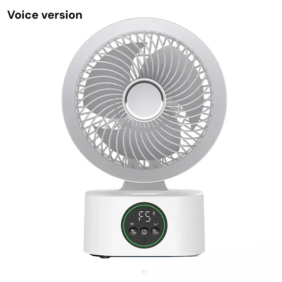 Portable Wall-Hanging Fan With Remote Control Smart Voice Rechargeable USB Household Electric Folding Fan Nightlight Air Cooler
