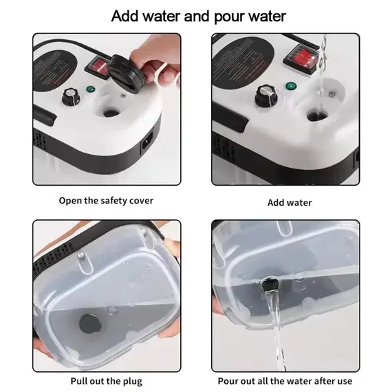 Portable Handheld Steam Cleaner High Temperature Pressurized Steam Cleaning Machine With Brush Heads For Kitchen Car