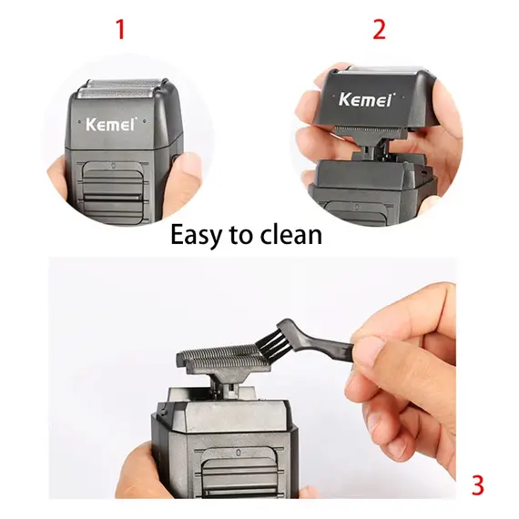 Kemei Rechargeable Cordless Shaver for Men Twin Blade Reciprocating Beard Razor Face Care Multifunction Strong Trimmer  KM-1102