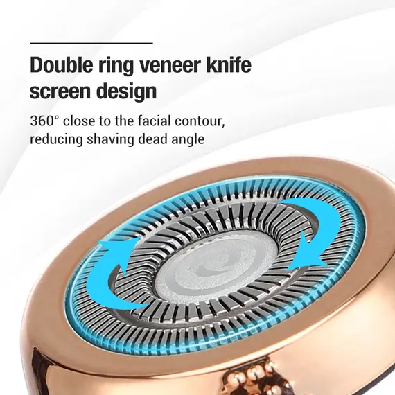 Mini Washable Electric Razor Travel Razor Type-c Charging Capsule Shaver Nose Hair Trimming Double Ring Knife Net