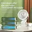 Camping Fan Rechargeable Desktop Portable Air Circulator Wireless Ceiling Electric Fan With LED Light Clip-on Home Fan 8000mAh