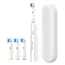 3D Rotating Electric Toothbrush 5 Modes USB Fast Rechargeable Rotary Electric Toothbrush with Travel Case 4 Brush Heads