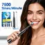 3D Rotating Electric Toothbrush 5 Modes USB Fast Rechargeable Rotary Electric Toothbrush with Travel Case 4 Brush Heads