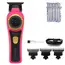 Kemei KM-999 Hair Trimmer for Men DLC T-Blade Zero Gapped LED Display Cordless USB Professional Hair Clipper Finishing Machine