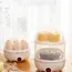 Multifunctional Electric Egg Cooker Steamer - Double Layer for Boil, Poach, Steam Eggs & Veggies, Compact Breakfast Appliance
