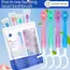 Disposable Toothbrush Exploded Beads Adults Cleaning Toothbrush Portable Travel Tooth Brush With Dental Floss Tongue Scraper