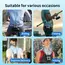 Portable Waist Fan Hanging Neck Fan 5 Speed Strong Wind with LED Lighting for Sports Courier Outdoor Working 10000/20000mAh