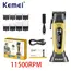 Kemei Professional Brushless Motor Hair Clippers 11500RPM Cordless Barber Electric Hair Trimmer DLC-Blade Hair Cutting Machine
