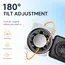 Portable Ice Compress Fan High Speed Cooling Ice Pack Fans 3000mAh 5 Speeds 180°Adjustable LED Display USB Rechargeable Mini Fan