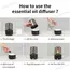 KINSCOTER Mini Aromatherapy Diffuser USB Air Humidifier Essential Oil Night Light Cold Mist Maker Sprayer for Home Bedroom