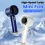 Turbo Fan Mini Handheld Fan Portable Type C Charging Rechargeable Fans Digital Display 100 Gears Strong Wind Standable Cool Fans