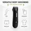 WEEME WM-701 Electric Bikini Body Hair Trimmer for Men Women, USB-C Rechargeable Ceramic Blade LCD Display with 4 Guide Combs