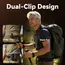 MUXNW Ventilador Waistban Rechargeable Clip-On Waist Fan with Ice Cooling Plate, 8000mAh Portable Hands-free Belt Fan for Campin