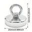 D16~D42mm Super Strong Neodymium Fishing Hook N52 Heavy Duty Rare Earth Neodymium with Countersunk Hole Eyebolt Salvage Magnetic