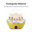 Automatic Shut Off Electric Egg Cooker 7 Eggs Multi-functional Steamer for Custard Boiled Poached Eggs Breakfast Appliance