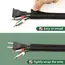 2/5M Black PET Expandable Self Closed Cable Sleeve Diameter 3mm ~ 50mm Split Insulated Heat Resist Split Line Protector Sleeve