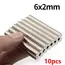 6x2mm Super Strong Neodymium Magnet N35 NdfeB Permanent Magnetic imanes Round Powerful Magnets Refrigerator Magnet