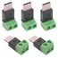 5PCS TypeC to 2 Pin Adapter No Solder Quick Connect Green Terminal for Charging Cable Phone Power Bank DIY Electronics Connector