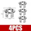 4PCS Plastic Bathroom Kitchen Basin Sink Overflow Cover Ring Insert Replacement Chrome Hole Round Drain Cap Basin Accessory