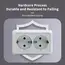 WESA White Wall Surface 2 Sockets Plugs EU Exterior Electrical Outlets With Ground Power Socket Flame Retardant Paint Plastic