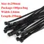 Plastic Nylon Cable Tie 100 PCS Black 5X300 Cable Tie Fixing Ring 3X200 Cable Tie Zipper with 5X200 Self-Locking Nylon Cable Tie