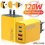 120W Multi Port USB Type C Quick Fast Charger PD QC3.0 Wall Power Adapter EU US UK Plug For iPhone 17 16 15 14 Samsung Xiaomi