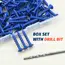 3/16" or 1/4" Concrete Screw Anchor Blue Flat Head Screws for Masonry Brick Block Cement Stucco (Boxed with Drill Bit)