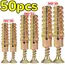 Heavy Duty Steel Wall Anchor with Screws Kit Metal Tube Expansion Self Tapping Screw Drywall Drilling Plug Fastener Bolt Anchors