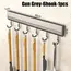 Kitchen Storage Rack Aluminum Alloy Hook Rack Wall Mounted Kitchen Utensil Storage Rack Bathroom Robe Towel Hanger
