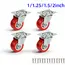 4Pcs Universal Caster Wheel Heavy Duty Swivel Caster Capacity Wear Resistant PVC Industrial Castor Wheel Furniture Wheels Caster