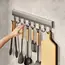 Kitchen Storage Rack Aluminum Alloy Hook Rack Wall Mounted Kitchen Utensil Storage Rack Bathroom Robe Towel Hanger