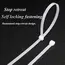 Cable Ties Self Locking Nylon Cable Zip Ties 100pcs Plastic Colored Cable Zip Tie Wrap Bundle Ties White
