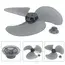 14Inch 3 Leaves Plastic Fan Blade Electric Fan Accessories Household Standing Pedestal Fan Blade Table Fanner With Nut Cover
