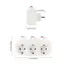 CILIA 1/2pcs EU Plug, 3-in-1, Wall Outlet with 3 Switch Control, Multi-Power Strip, 3 Power Sockets, for Home
