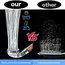 Anti Limestone Filtered Shower Head ABS High-Pressure Water Saving Handheld Clear Showerheads with Filter Beads for Bathroom
