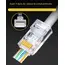 100pcs RJ45 Connector CAT6 Pass Through Connectors Crystal End Gold-Plated 8P8C Crimp UTP Standard Ethernet Network Modular Plug